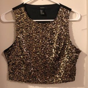 Fancy sequin crop top from Forever 21